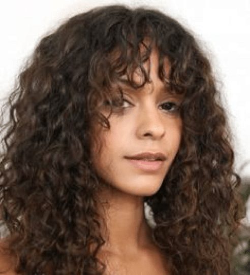 curls and bangs hairstyle