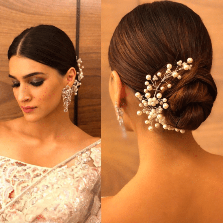 Indian Hairstyles For Sarees 2021 Best Hair Looks Messy buns are the best ways to keep your hair look classy in just a simple style. indian hairstyles for sarees 2021