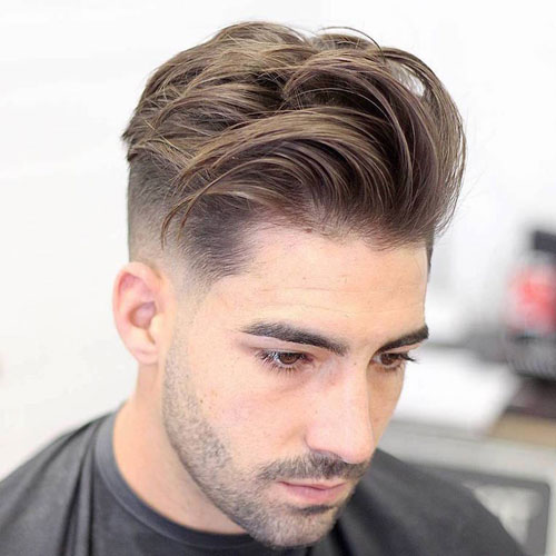 Tapered Sides with hair on top