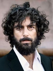 Natural Wavy Hair with Unkempt Beard