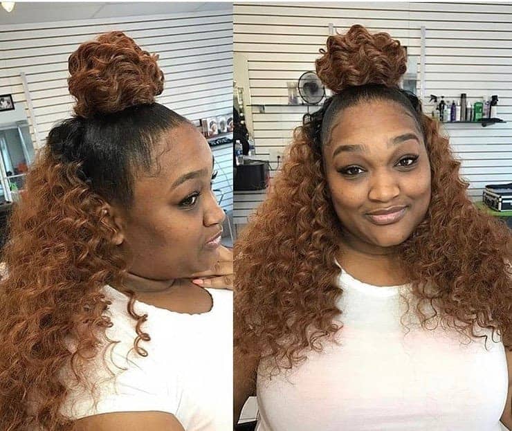 25 Half Up Half Down Hairstyles For Curly Hair 21 Best Hair Looks