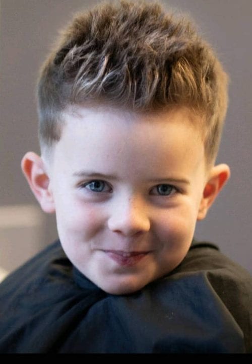 thin spiky hair for baby boy