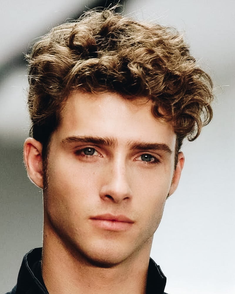curly quiff hairstyle for men