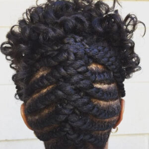 twist and braids hairstyle for women