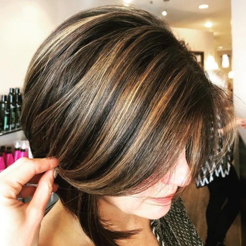 caramel bob hairstyles with highlights