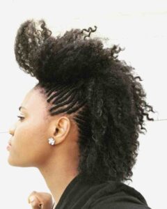 natural mohawk hairstyles with braids