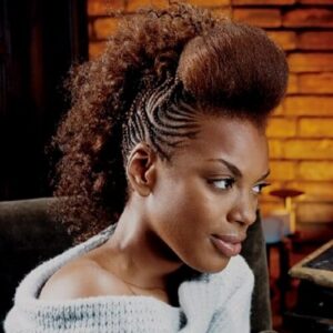 braided mohawk hairstyles with pompadour