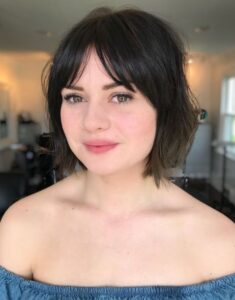 bangs haircuts for plus size girls