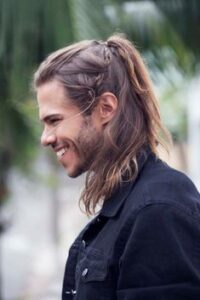 viking ponytail hairstyle for men