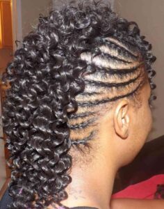 braided mohawk styles for black females