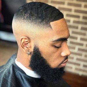 low fade haircut black man