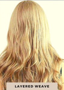 layered middle part women