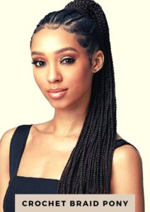 crochet weave ponytail hairstyle