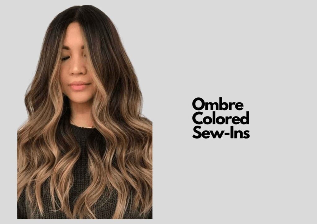 ombre sew-in hairstyle