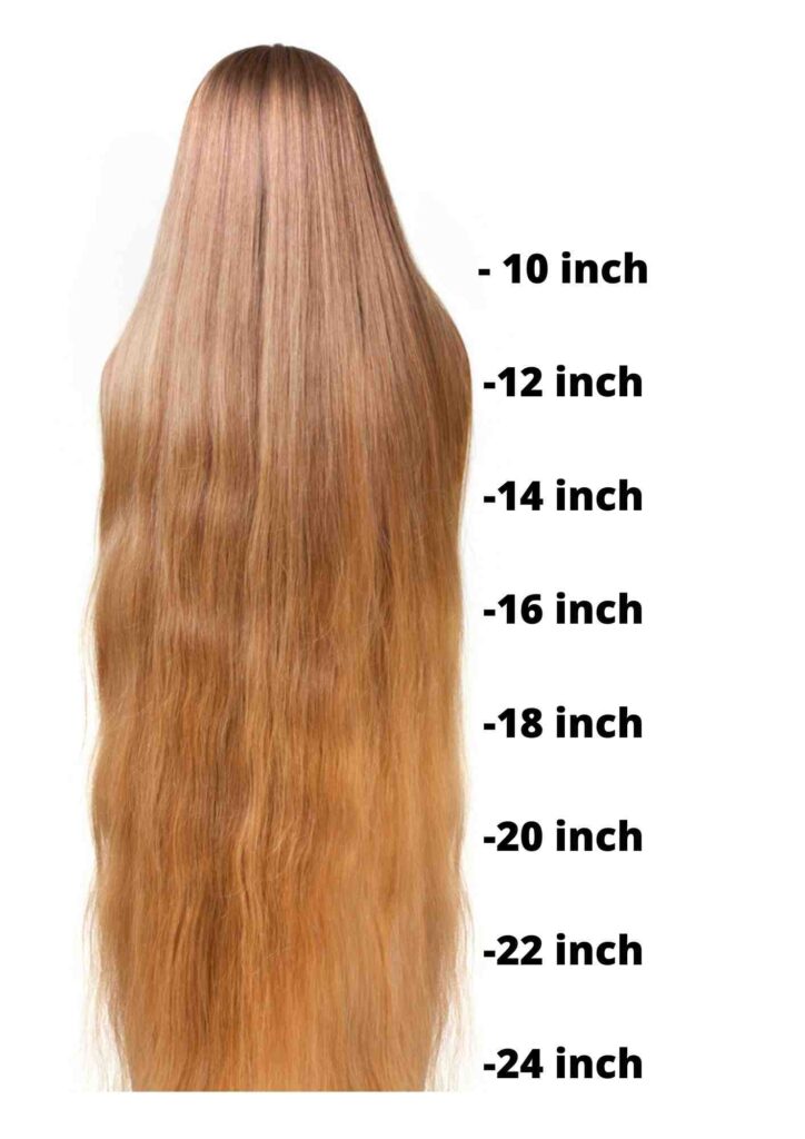 length of hair extensions chart
