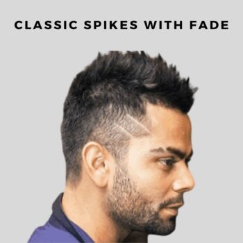 Classic Fade Haircut With Spikes For Indian Men 350x350 