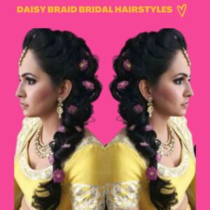 floral hairstyles for indian wedding function