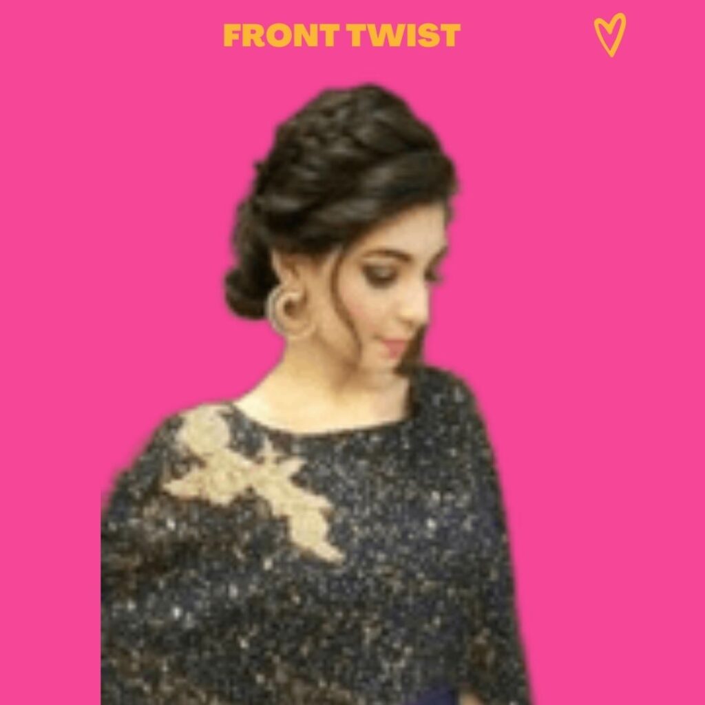  Front twist hair style indian wedding