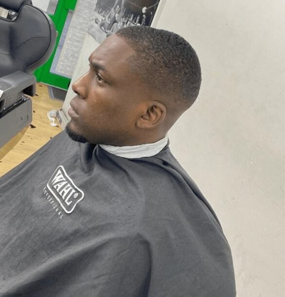 High Taper Fade Haircuts For Black Men 585x609 
