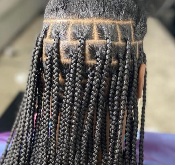 tribal braids with box braids