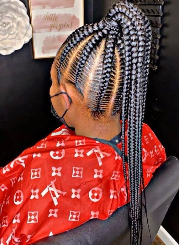 tribal braids with knotless