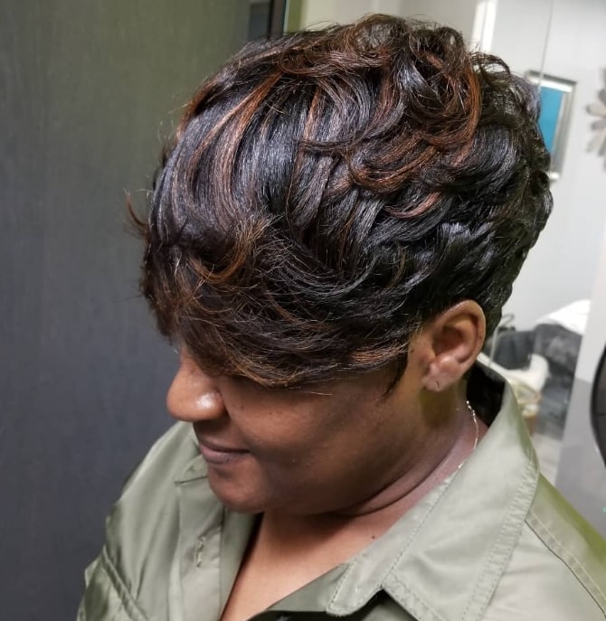 Layered pixie bob relaxed hairstyle for sho