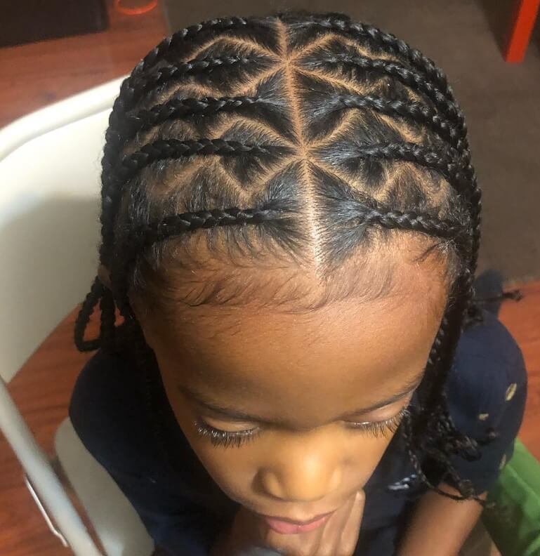 little boy braids hairstyle with undercut
