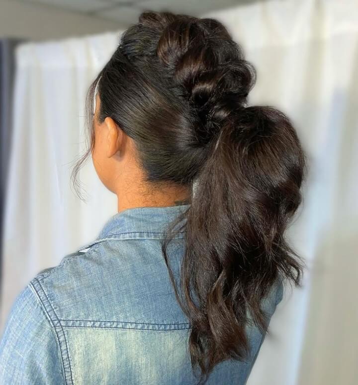 braided mohawk hairstyles with ponytail