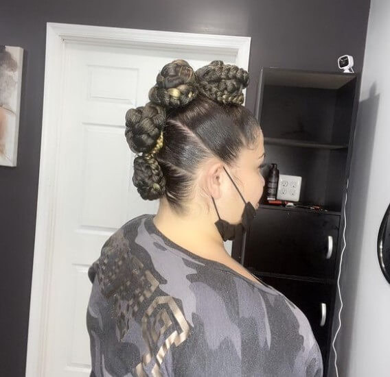 braided bun mohawk hairstyles for women