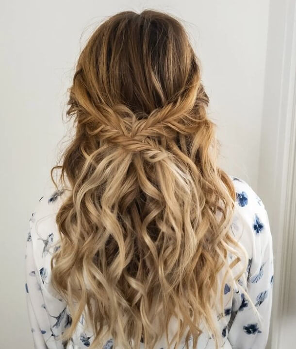 half up half down hairstyles for wavy hair