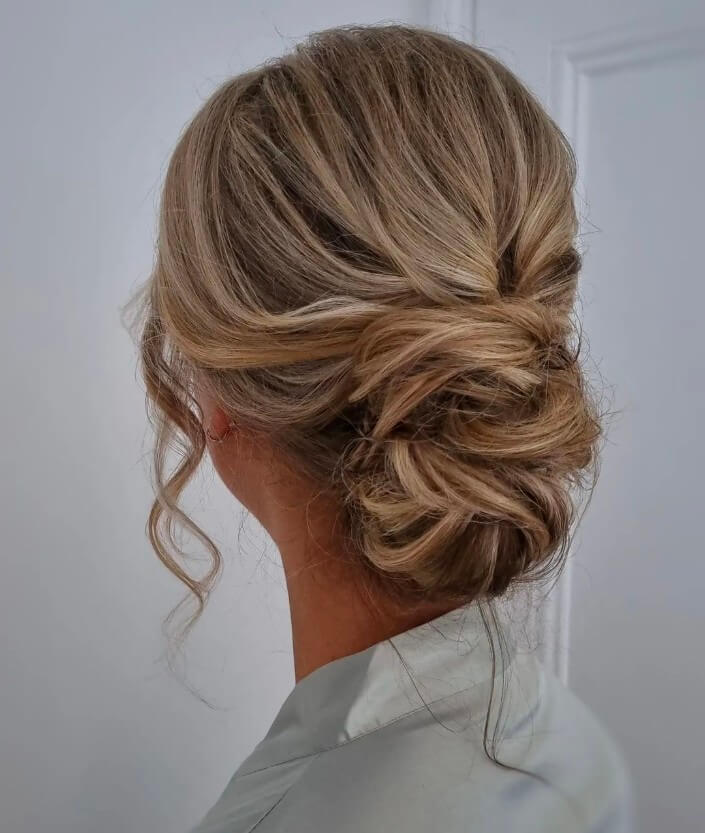 Twisted and Pinned Messy Hair Bun