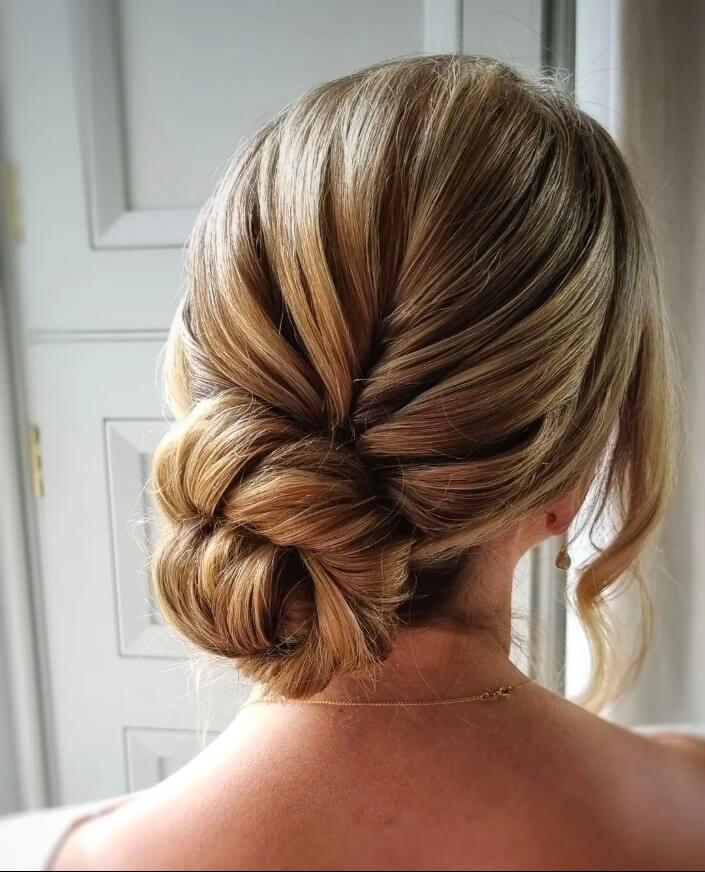 Twisted and Pinned Messy Hair Bun