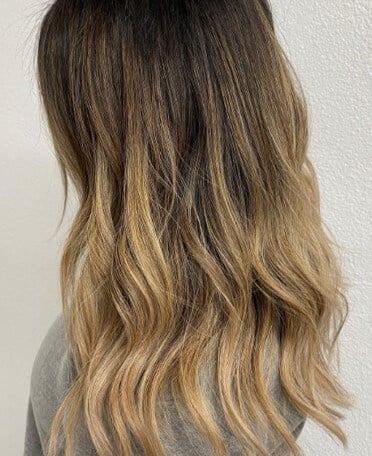 blonde highlights on brown hair curly