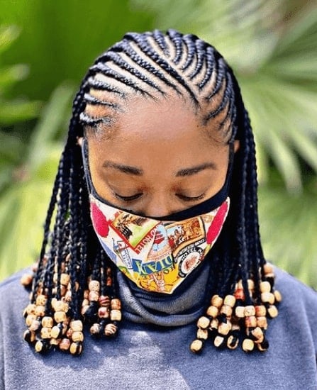 Bob Braids with Beads Hairstyle
