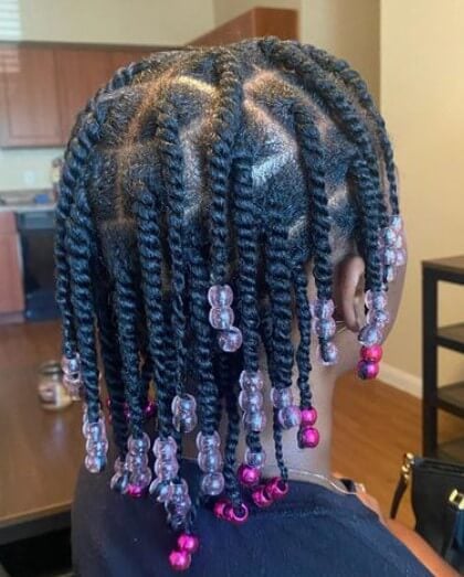 Box Braids With Pearls 