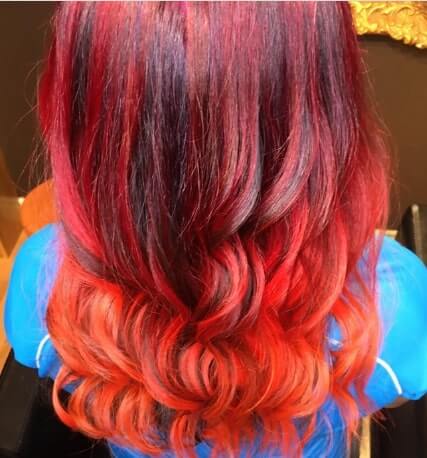 Fire Engine Red Ombre