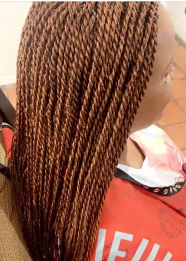 Long Mini Senegalese Twists with Braiding Hair