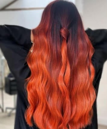 Orange-Tinted Red To Blonde Hair