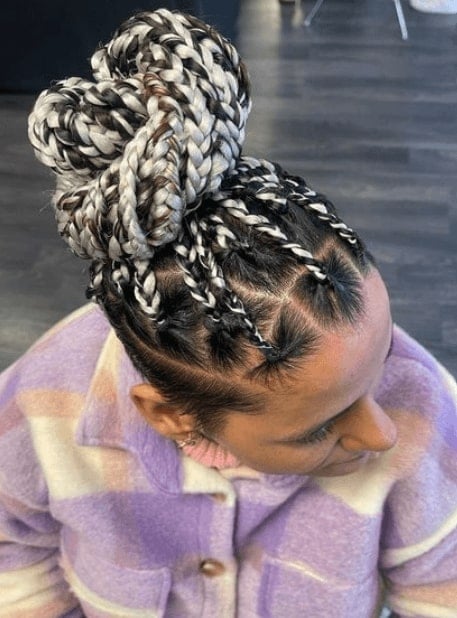 Topknot African Braid Hairstyle