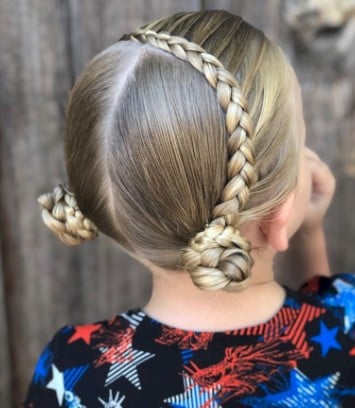 Braided Buns hairstyle for back to school