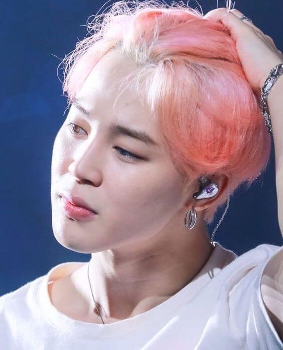 Jimin Pink Korean Hairstyle