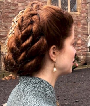 Thick Rope Braid With Top Bun