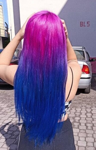 Blue and Pink Hair