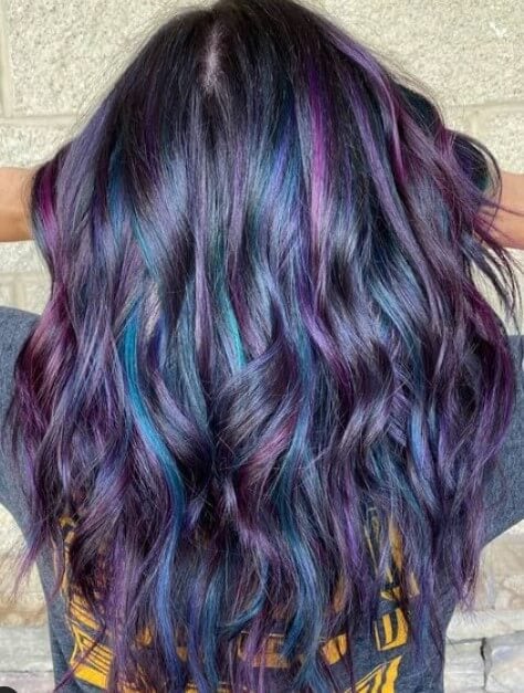 Blue and Purple Highlights
