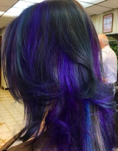 Blue and Purple Highlights