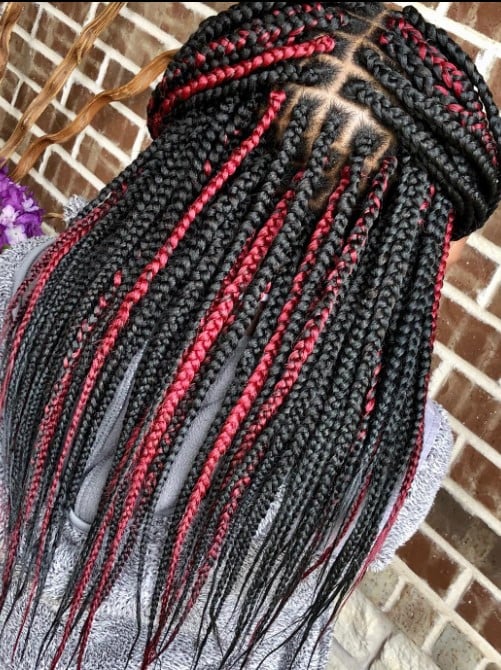 Braids with highlights 