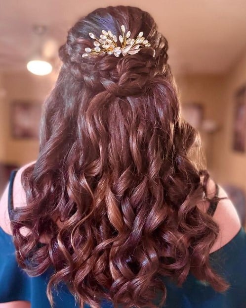 homecoming hairstyles for curly hair
