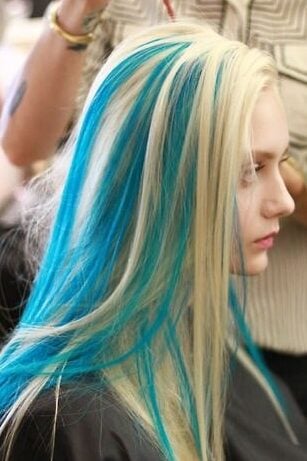 Turquoise Blue Highlights