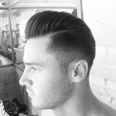 quiff hairstyle with shaved sides